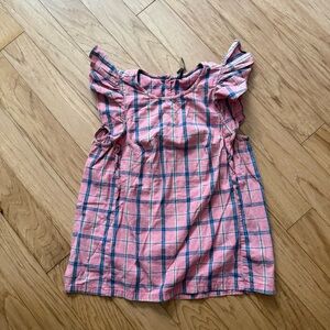 Anthropologie Red and Blue Plaid Women’s Top